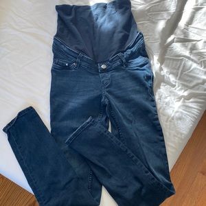 Dark wash maternity skinny jeans